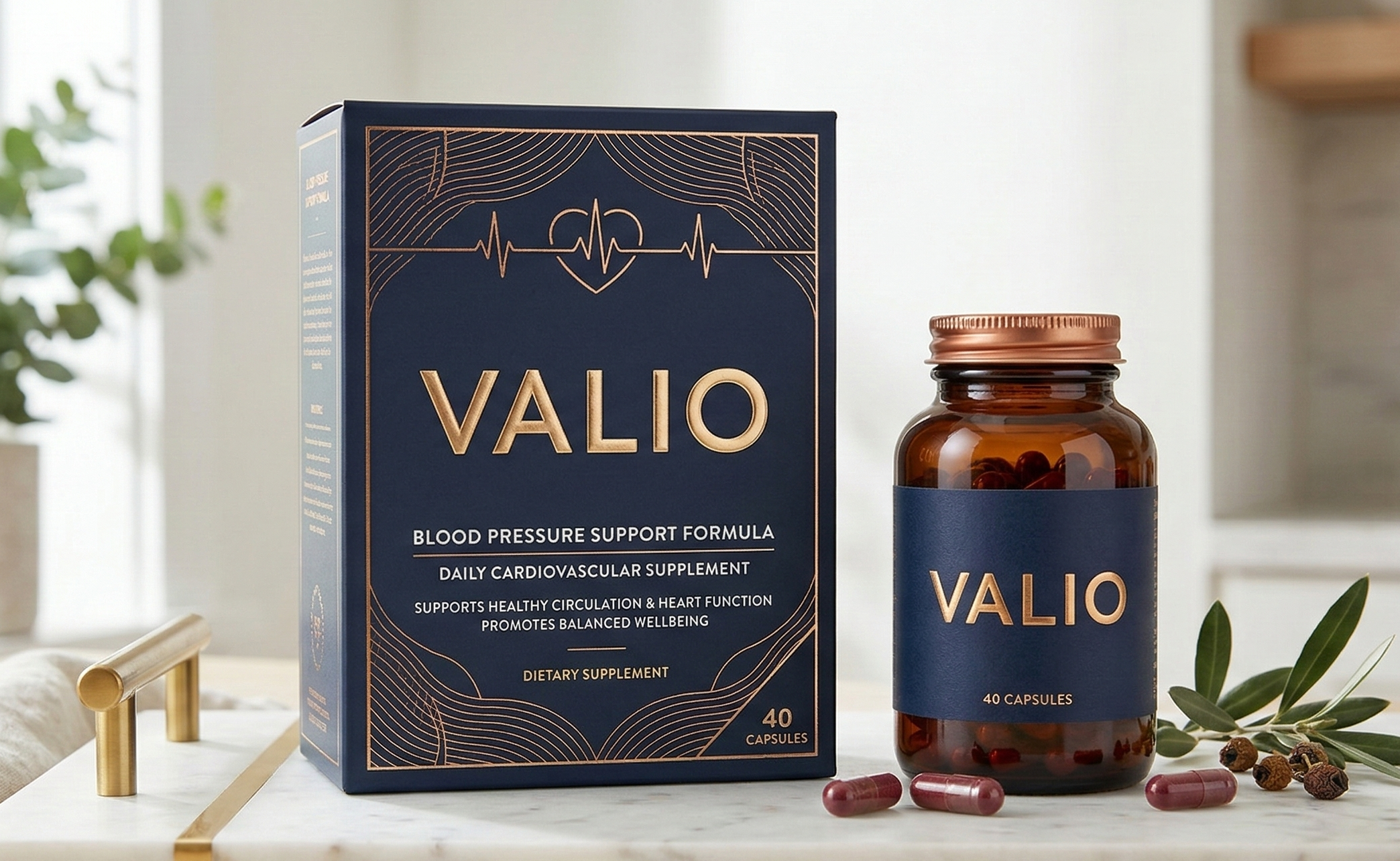 Valio – prehransko dopolnilo s 40 kapsulami za vsakodnevno srčno-žilno podporo